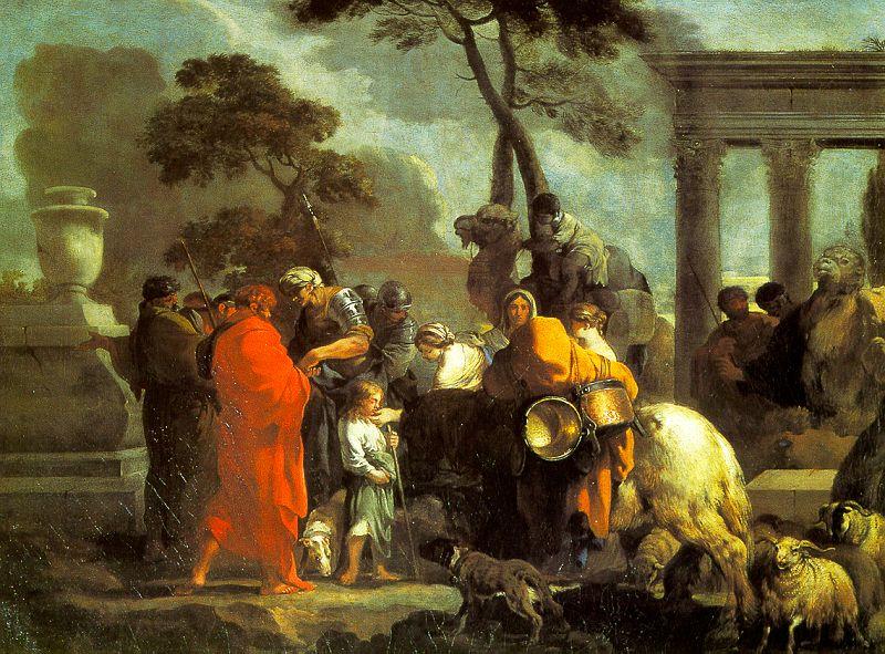 Bourdon, Sebastien The Selling of Joseph into Slavery France oil painting art